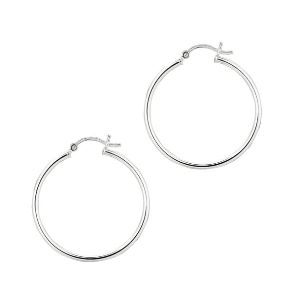 2mm X 20mm All Shiny Large Plain Endless Hoop Earrings Sterling Silver 925 2mm X 20mm All Shiny Large Plain Endless Hoop Earrings Sterling Silver 925